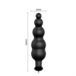 12 Fonksiyon Kumandalı 11,8 cm Titreşimli Boğumlu Anal Plug