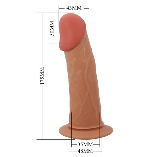 17,5 cm Belden Bağlamalı İçi Boş Protez Penis