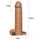 6,5 cm Uzatmalı Realistik Titreşimli Penis Kılıfı Melez