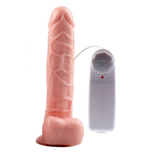 17 cm Kumandalı Gerçekçi Titreşimli Dildo Vibratör Penis