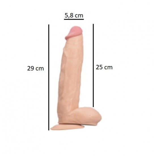 31 cm Vantuzlu Realistik Penis Anal Vajinal Dildo