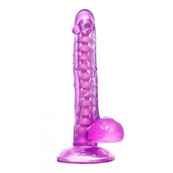 Kıkırdaklı Jel Dildo Celiam, TPE, mor, 20,5 cm