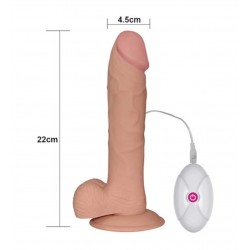 Yeni Nesil Titreşimli 23cm Realistik Vibratör Dildo