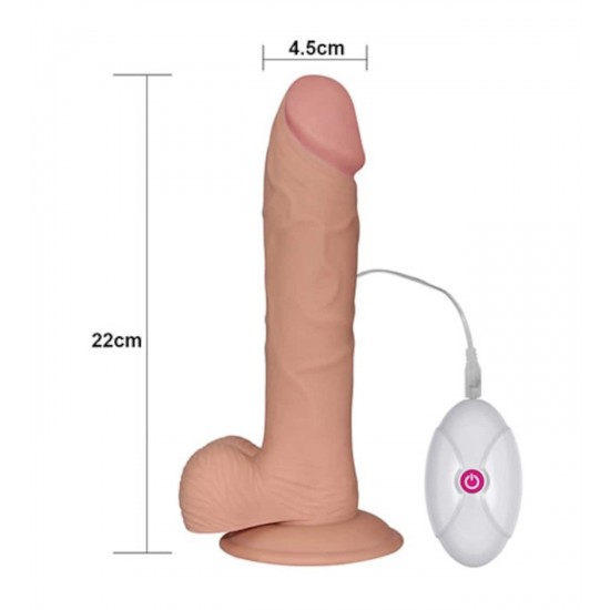 Yeni Nesil Titreşimli 23cm Realistik Vibratör Dildo